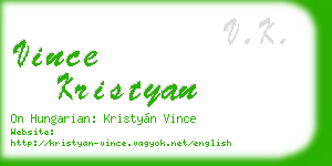 vince kristyan business card